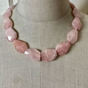 Lucas Lameth rose quartz  Sterling silver necklace